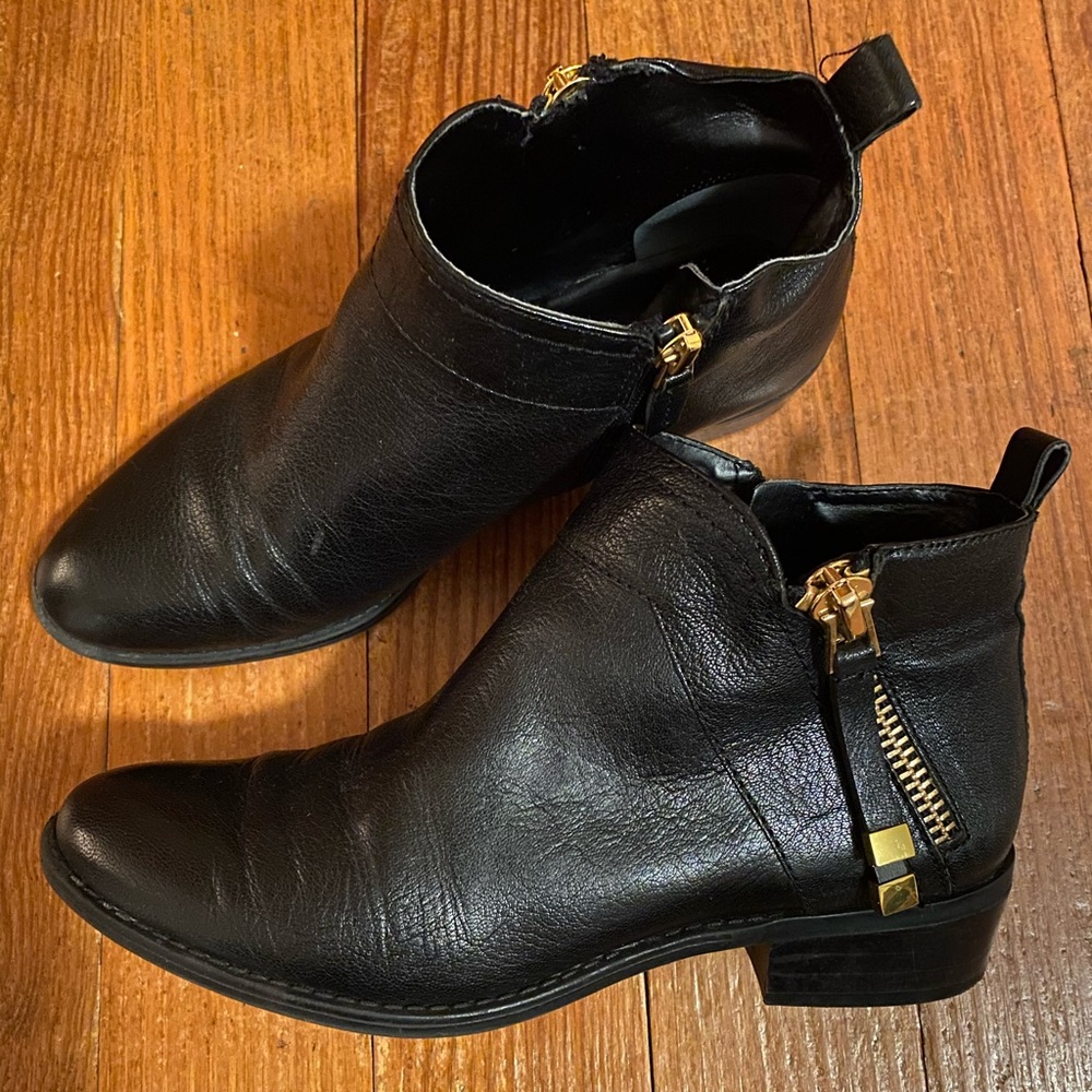 Franco sarto black leather booties. Size 7.5